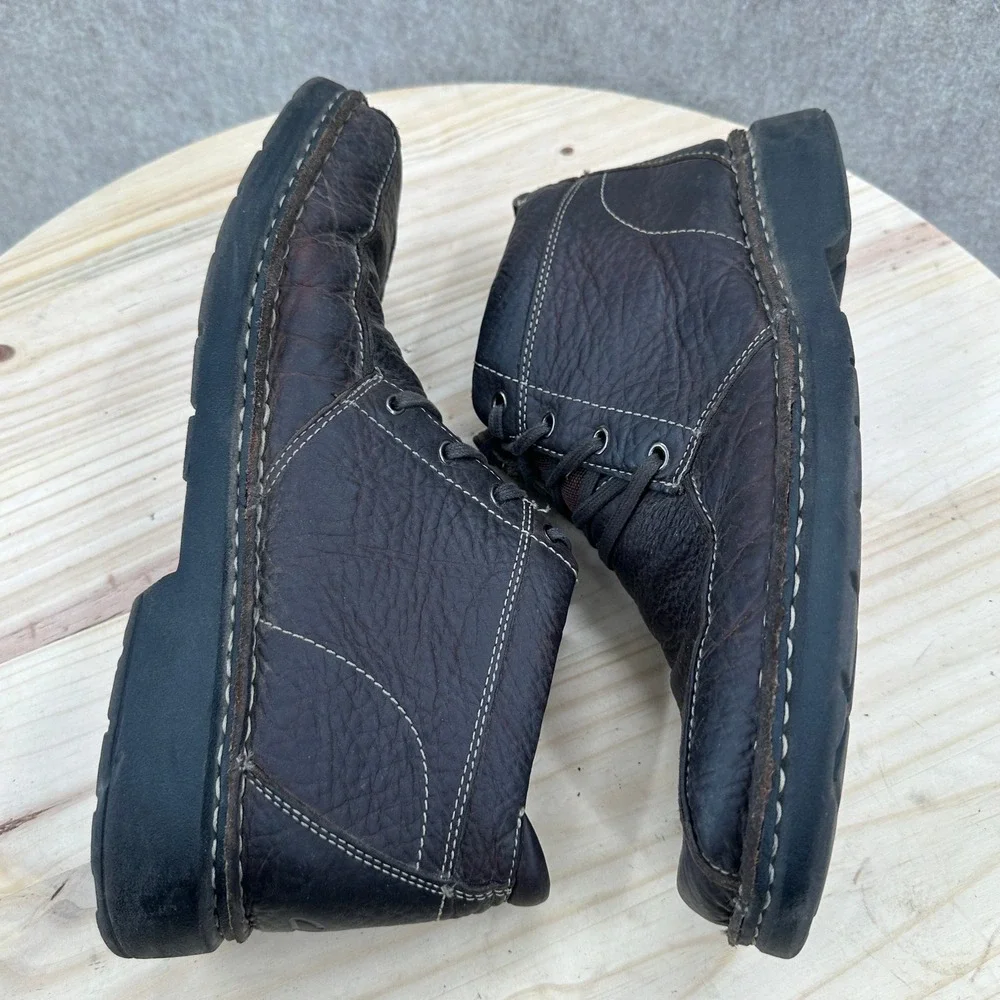 Clarks‎ Gerrard Mens 11 Dark Brown Leather Moc Toe Chukka Lace Up Ankle Boots